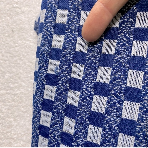 Vintage Handmade Blue Plaid 70s Style Light Jacket L - Picture 11 of 12